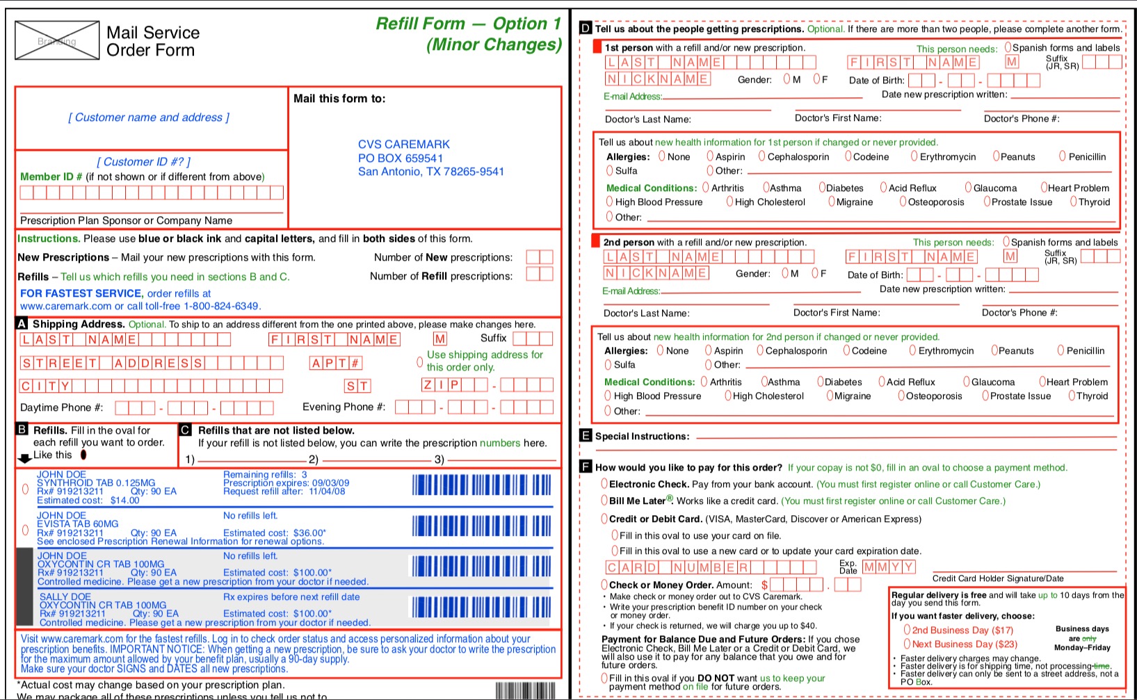 Print Rx Form Redesign Cassie Carter, PhD