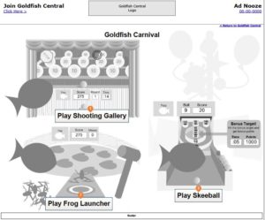 Hi-Res Wireframe - Goldfish Carnival main screen