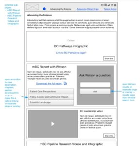 Watson concept wireframe