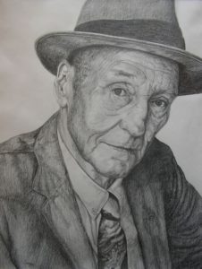 William S. Burroughs - by Cassie Carter - graphite on paper